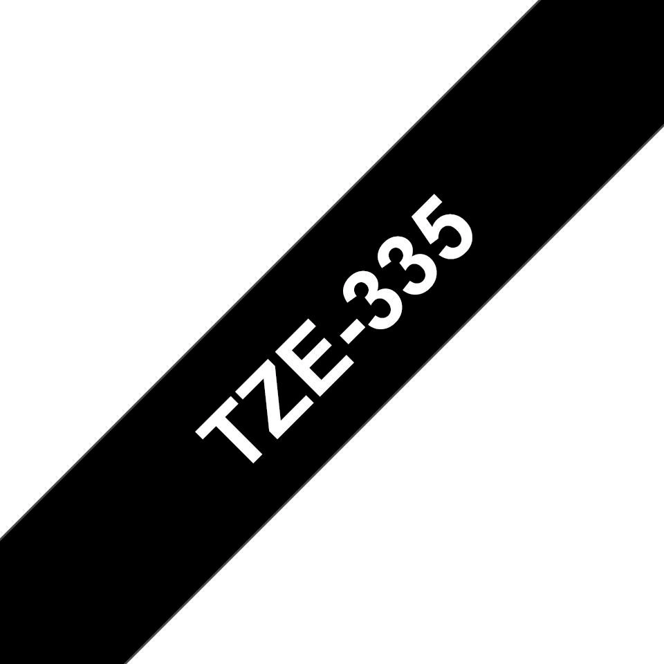 Brother TZE-335 label-making tape White on