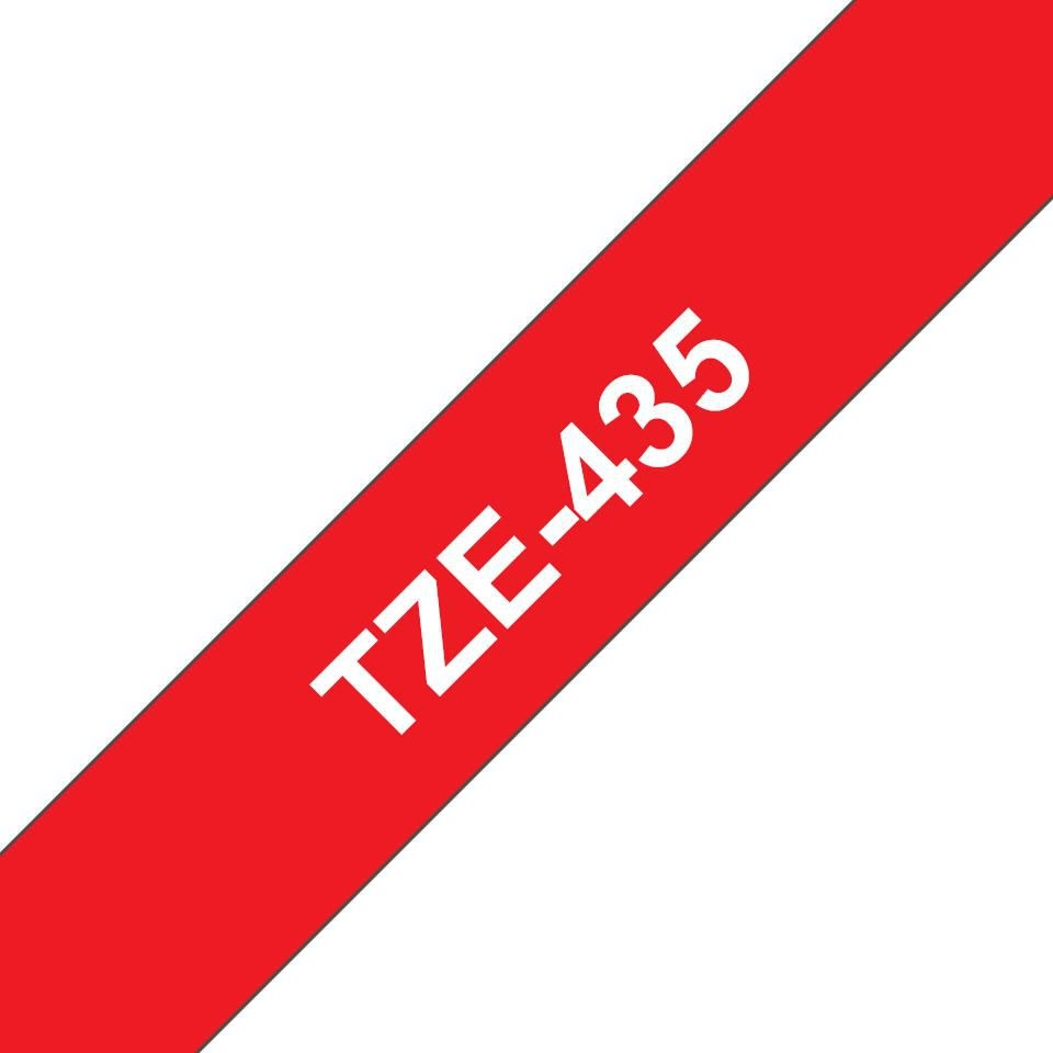 Brother TZE-435 label-making tape White on