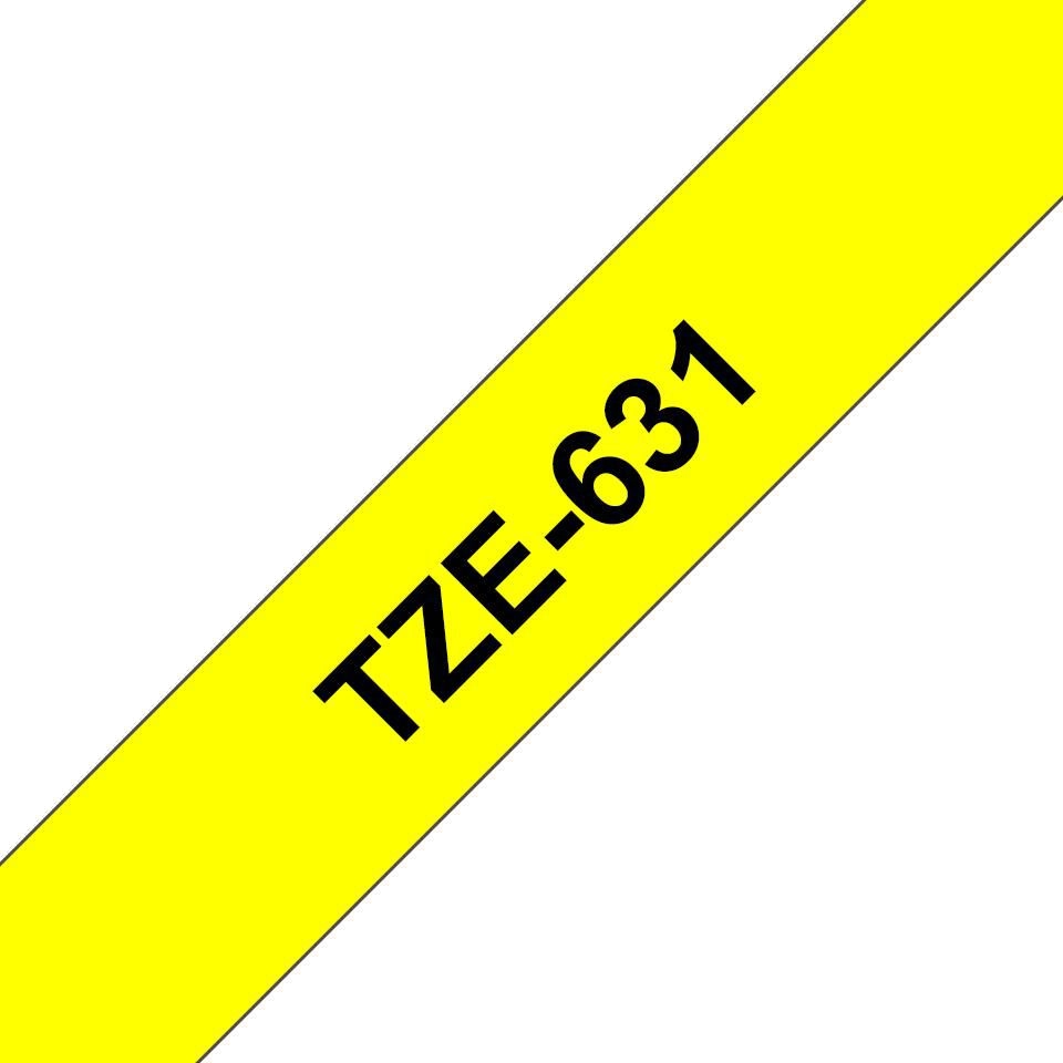 Brother TZE-631 label-making tape Black on