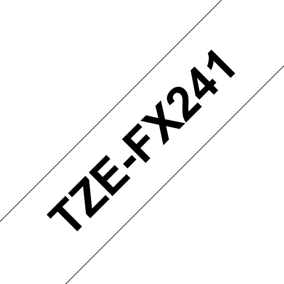 Brother TZE-FX241 label-making tape Black on