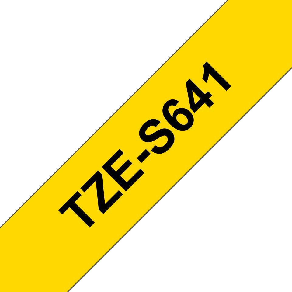Brother TZE-S641 label-making tape Black on
