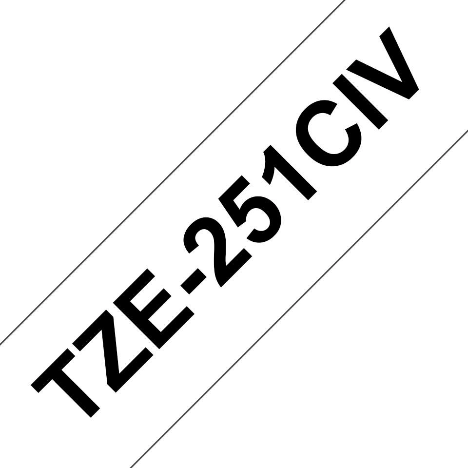 Label tape TZe-251CIV black on white