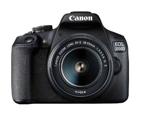 Canon EOS 2000D BK 18-55 IS II EU26 SLR Kameras komplekts 24,1 MP CMOS 6000 x 4000 pikseļi Melns