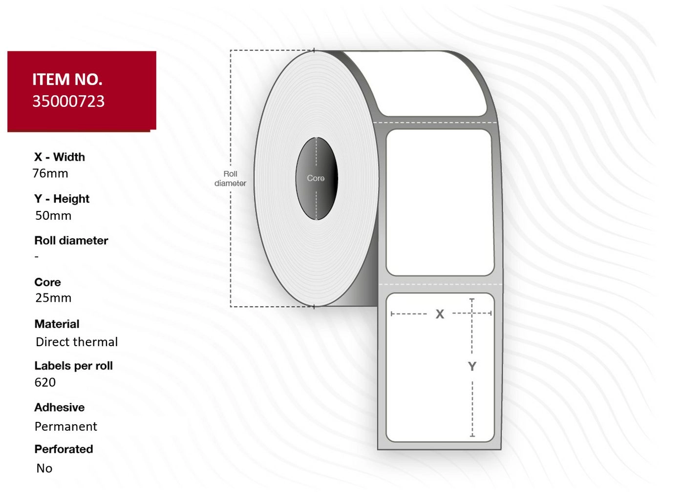 Capture Label 76x50 - Core 25