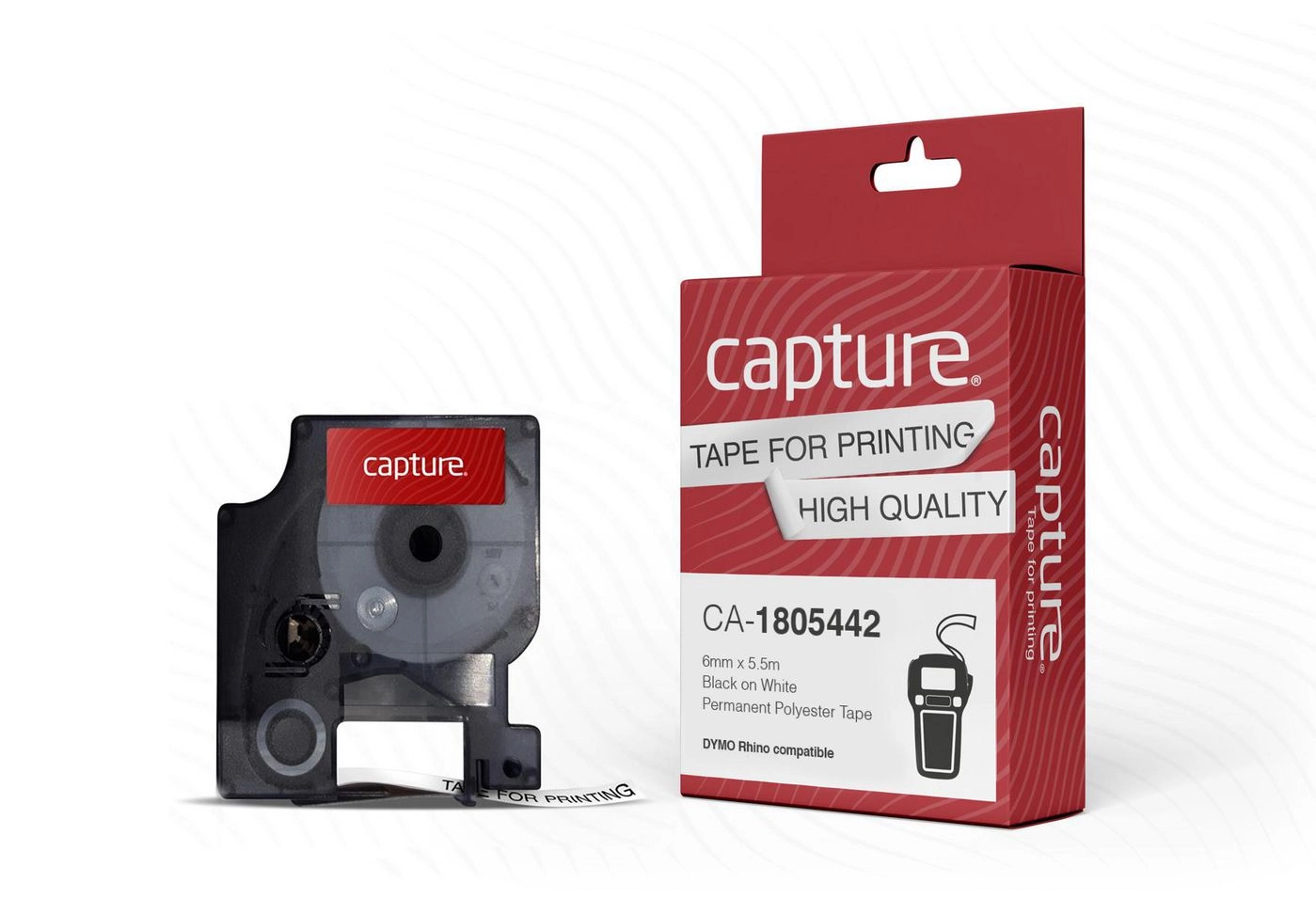 Capture CA-1805442 label-making tape Black on