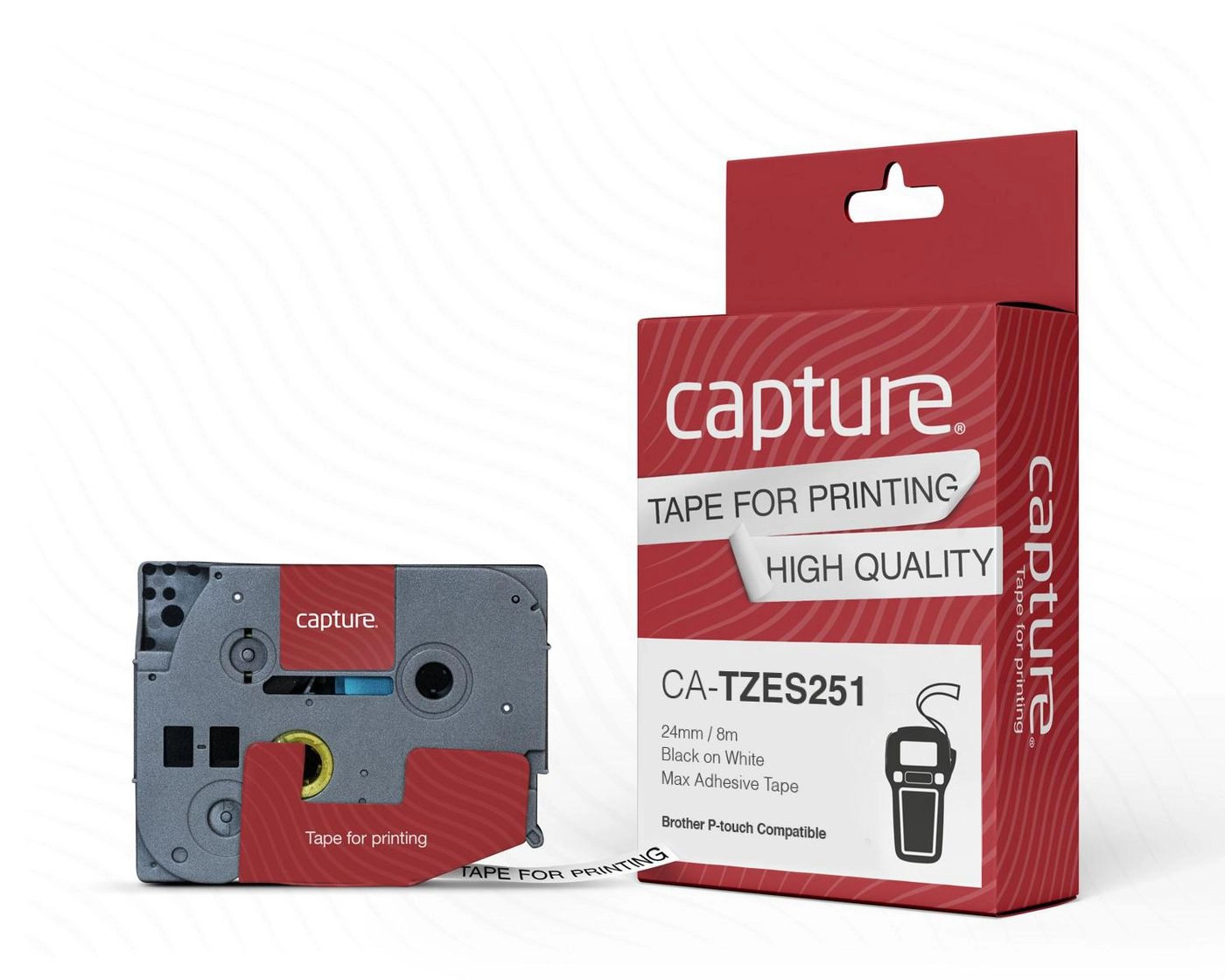 Capture CA-TZES251 label-making tape Black on