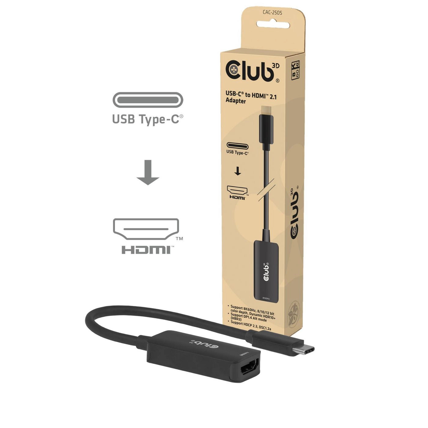 CLUB3D USB-C® to HDMI™ 2.1