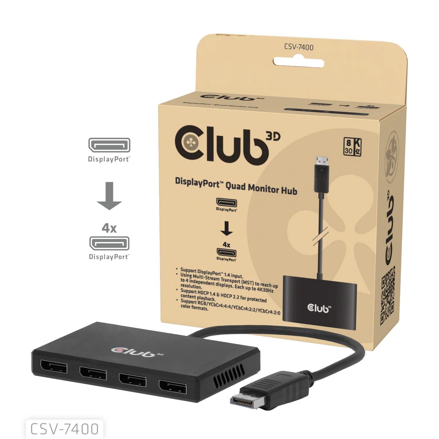 HUB USB Club 3D hub MST