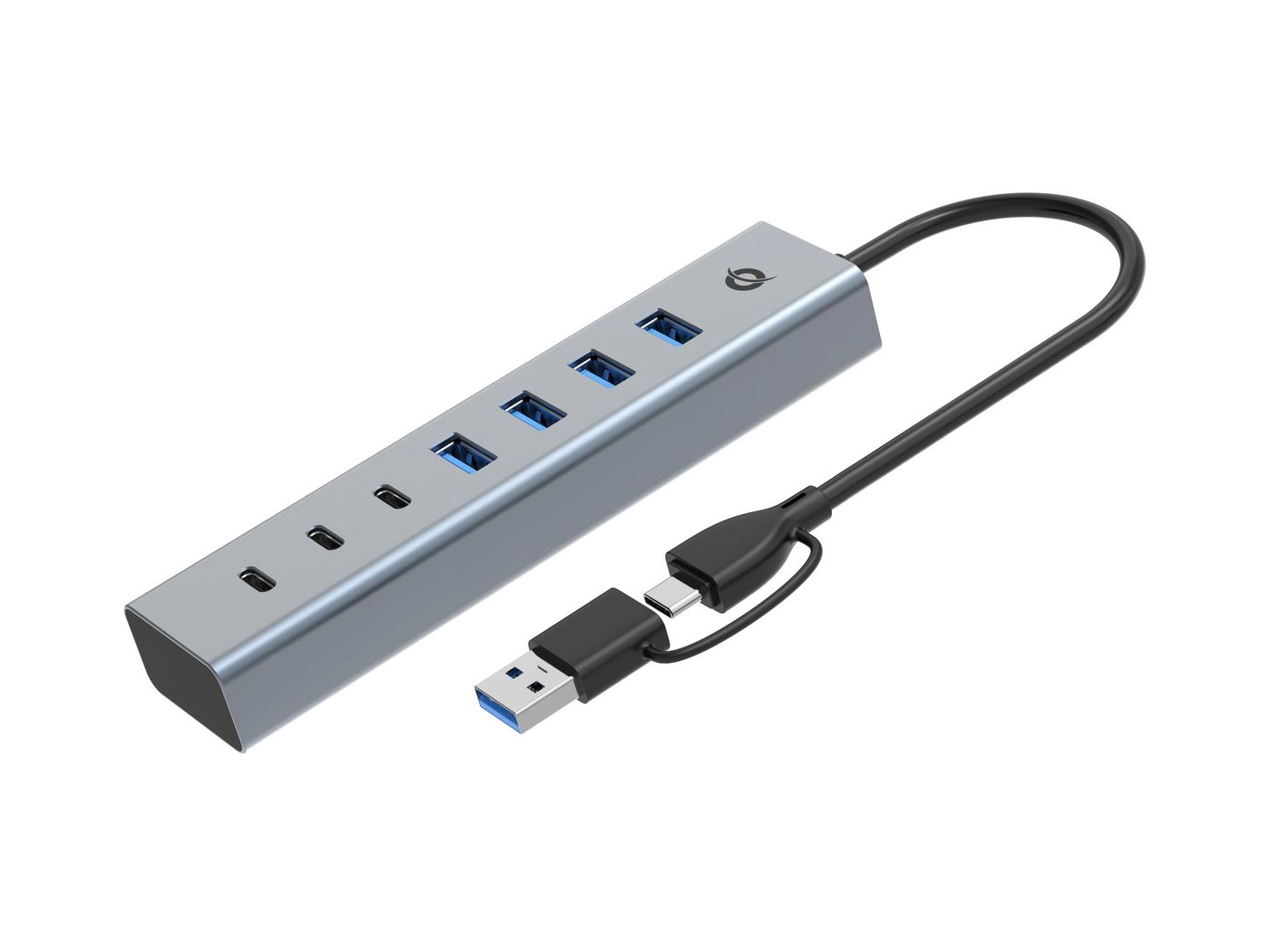 CONCEPTRONIC 7-Port Hub USB-A3.0/-C Adap