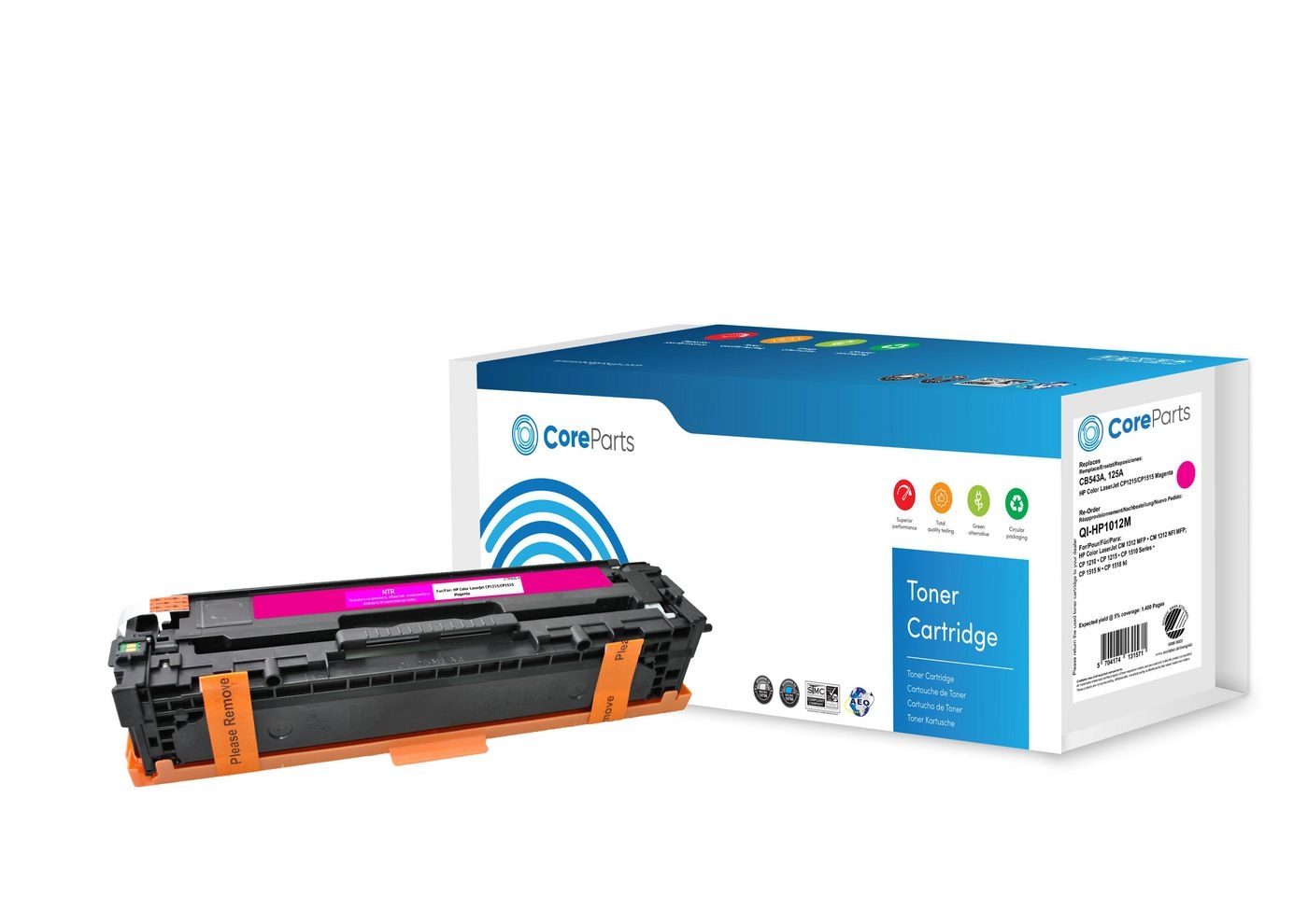 CoreParts Toner Magenta CB543A QI-HP1012M 5715063466018