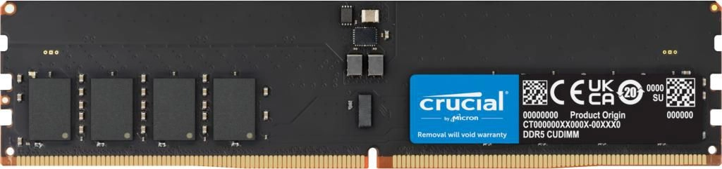 Black 32GB DDR5 6400MHZ CUDIMM CT32G64C52CU5