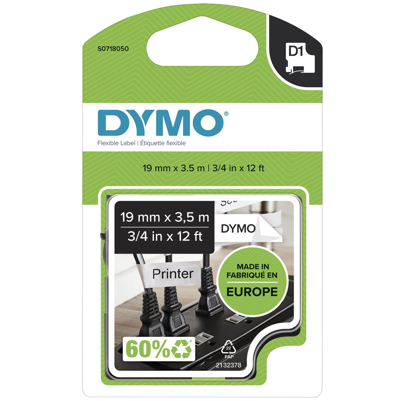 DYMO D1 High-Performance Flexible Nylon Labels