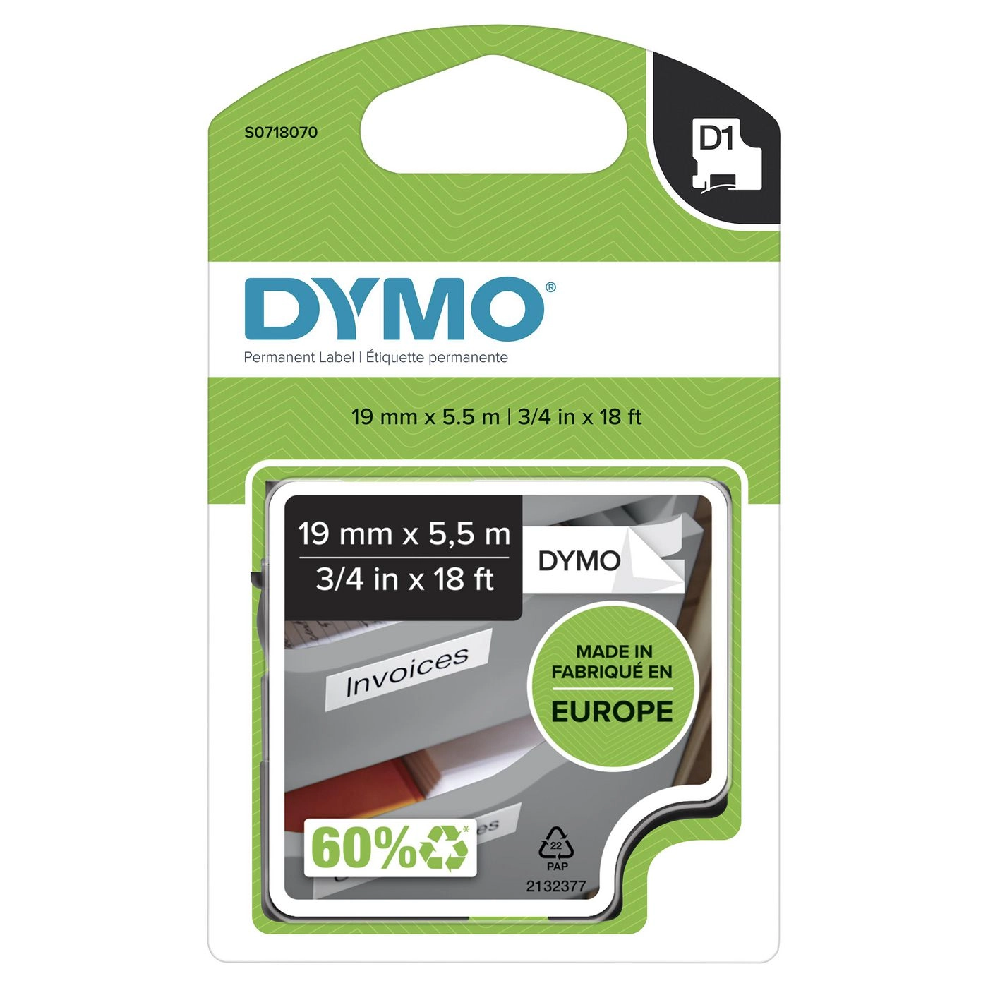 DYMO D1 High-Performance Permanent Polyester Labels