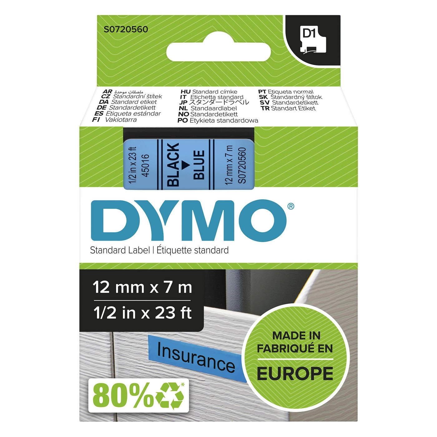 DYMO Authentic D1 Labels  Black Print
