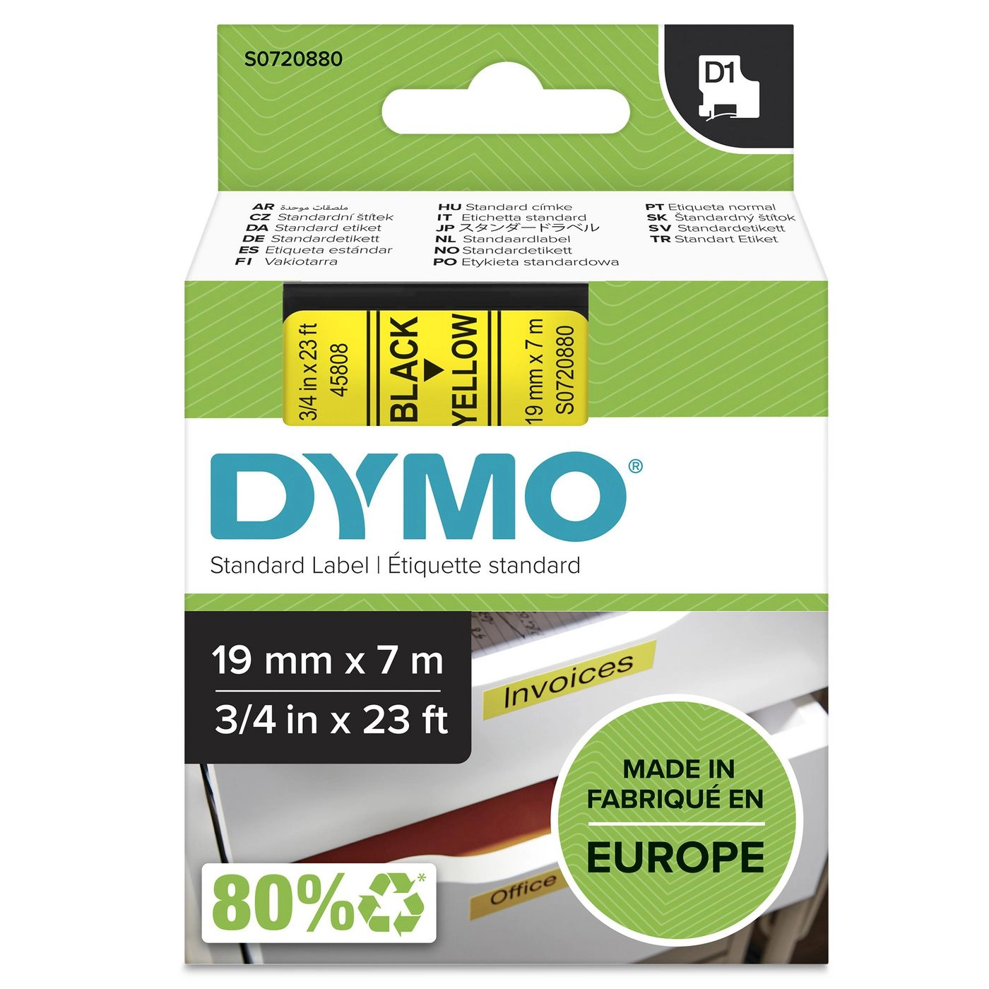 DYMO Authentic D1 Labels Black Print