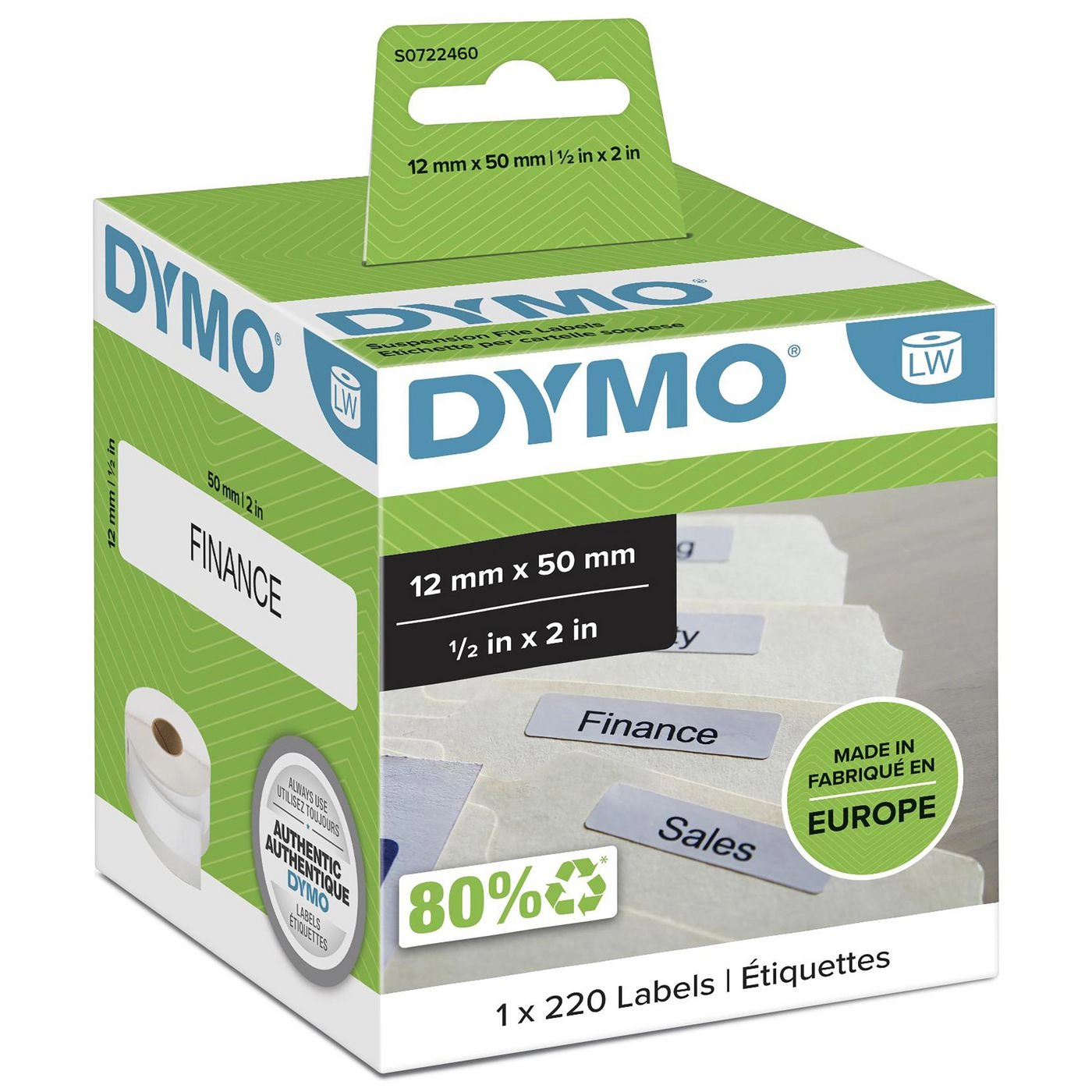 DYMO Authentic LabelWriter Suspension File Labels
