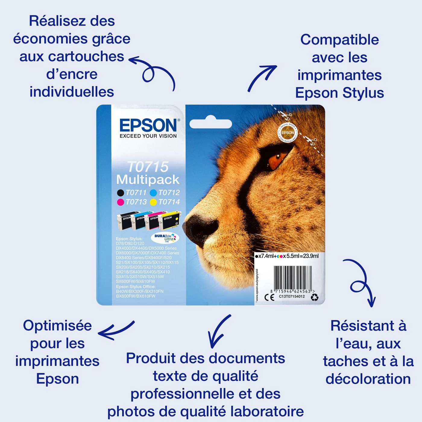 Epson Singlepack Cyan T0712 DURABrite Ultra