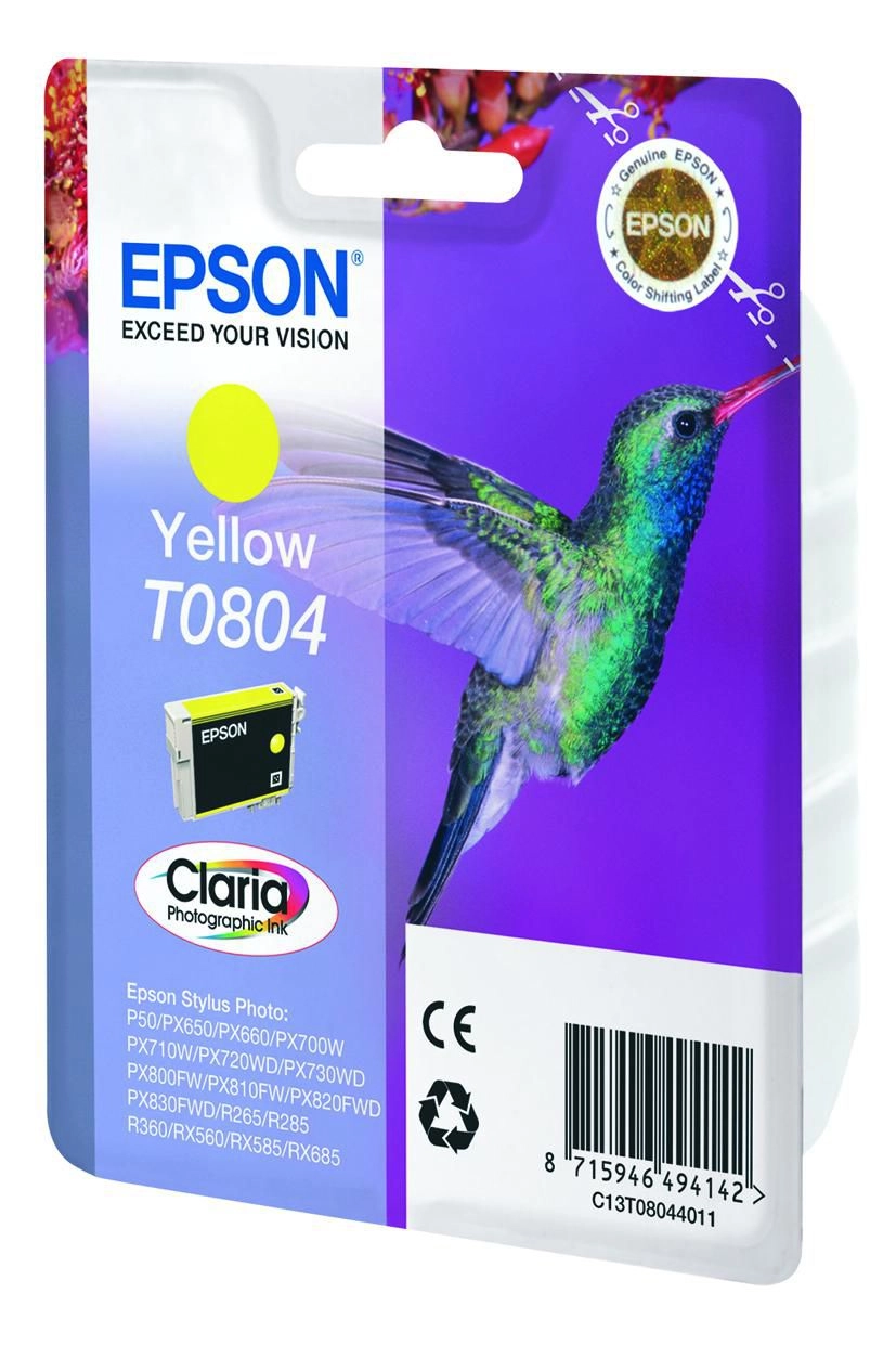 Epson Hummingbird Singlepack Yellow T0804 Claria