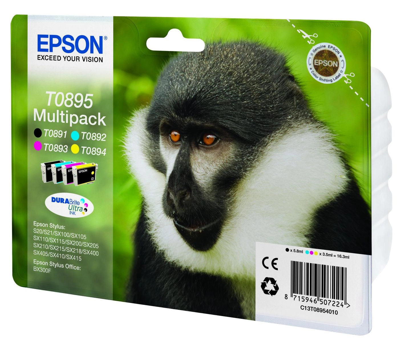 Epson Monkey T0895 DURABrite Ultra Multipack