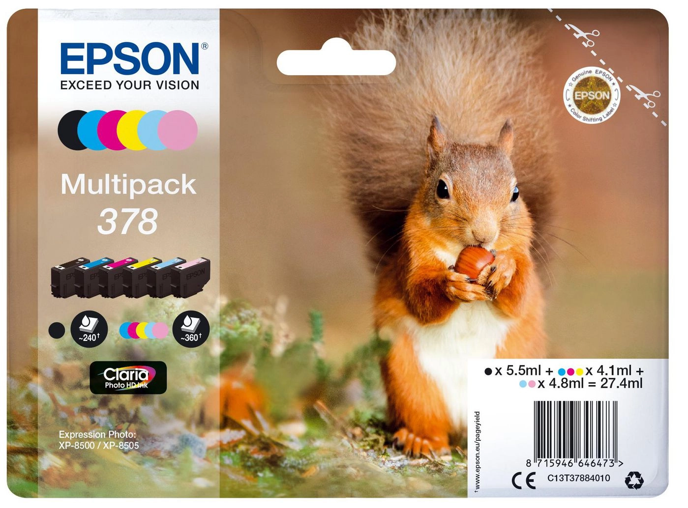 Epson Squirrel 378 Claria Photo HD