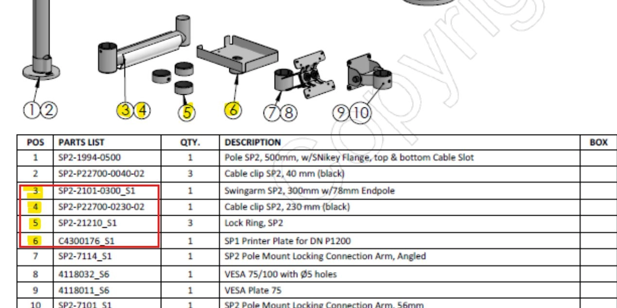 Huawei KIT: Swingarm AP2 Cable Clip