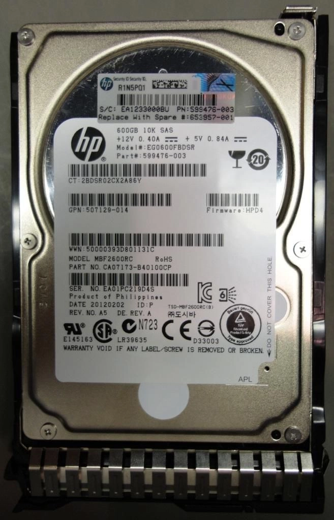 HP 600GB hot-plug dual-port SAS HDD