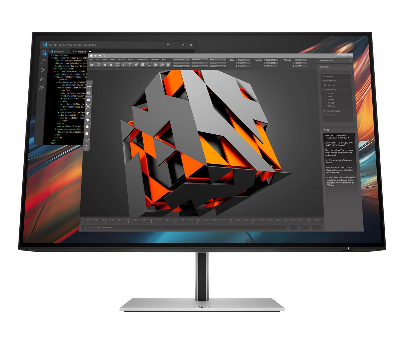 HP Series 7 Pro 24 inch WUXGA USB-C Monitor - 724pu PVC Free