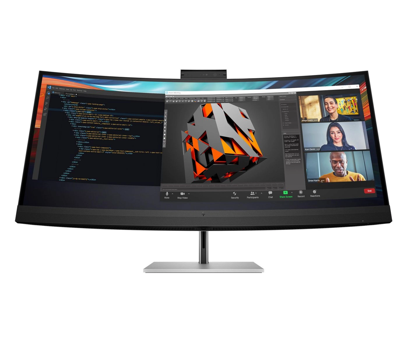HP Series 7 Pro 39.7 inch 5K2K Conferencing Monitor - 740pm PVC Free