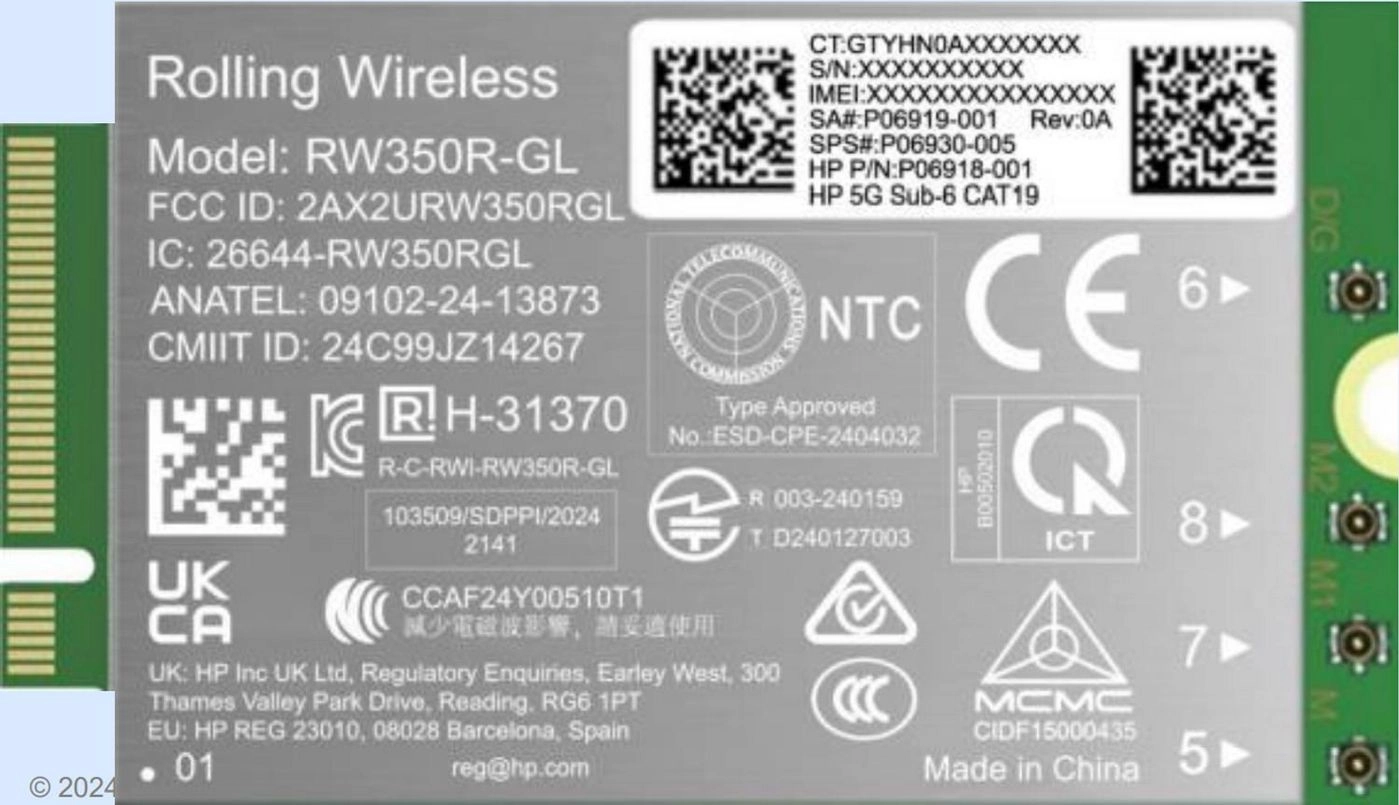 HP 5G Modem m.2 WWAN