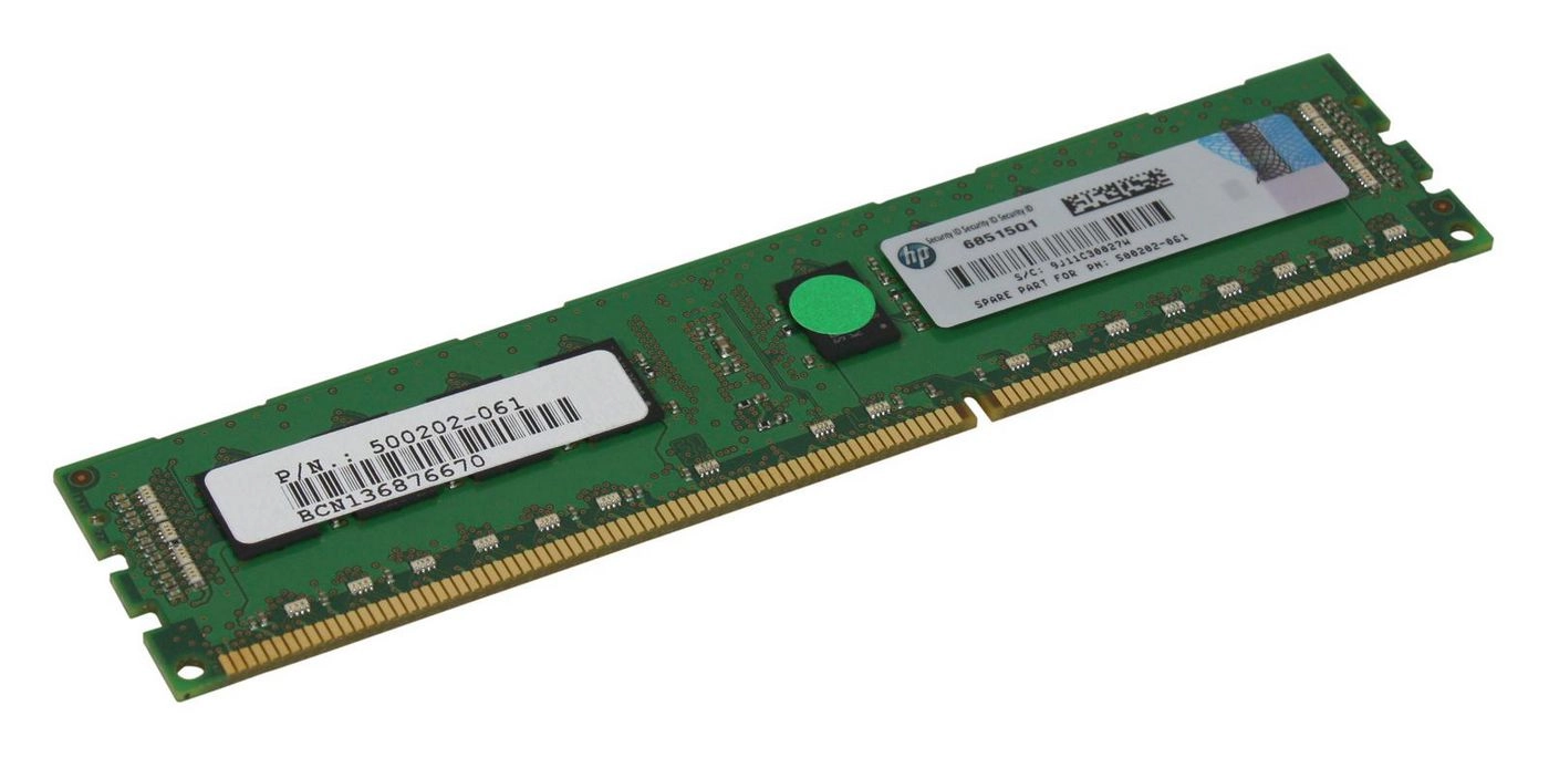 HP 501533-001 atmiņas modulis 2 GB 1 x 2 GB DDR3 240-pin DIMM