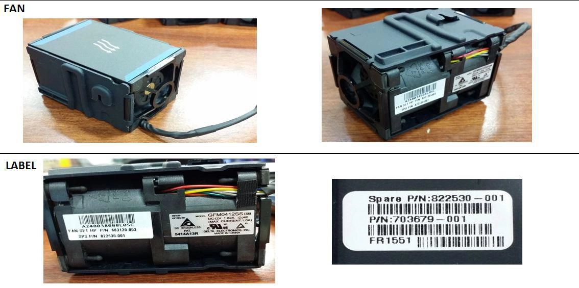 FAN DL160 GEN8 CAN 822530-001 FAN