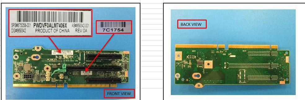 2x8 x16 PCIe riser 875058-001-RFB 5706998860958