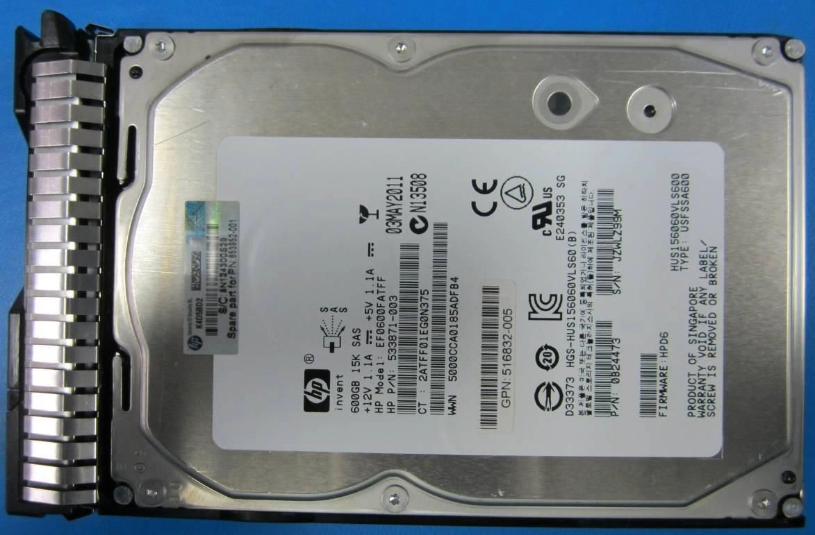 600GB 6G SAS 15K 3.5in