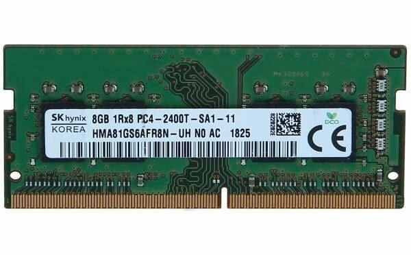 SK Hynix HMA81GS6AFR8N-UH 8GB DDR4 2133MHz PC4-17000 SODIMM atmiņas modulis 1 x 8 GB 2400 MT/s