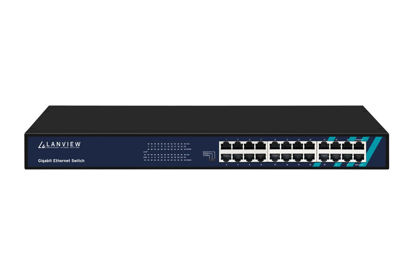 Lanview LVN-1UMOUNT-24PORT-1G network switch Unmanaged Gigabit