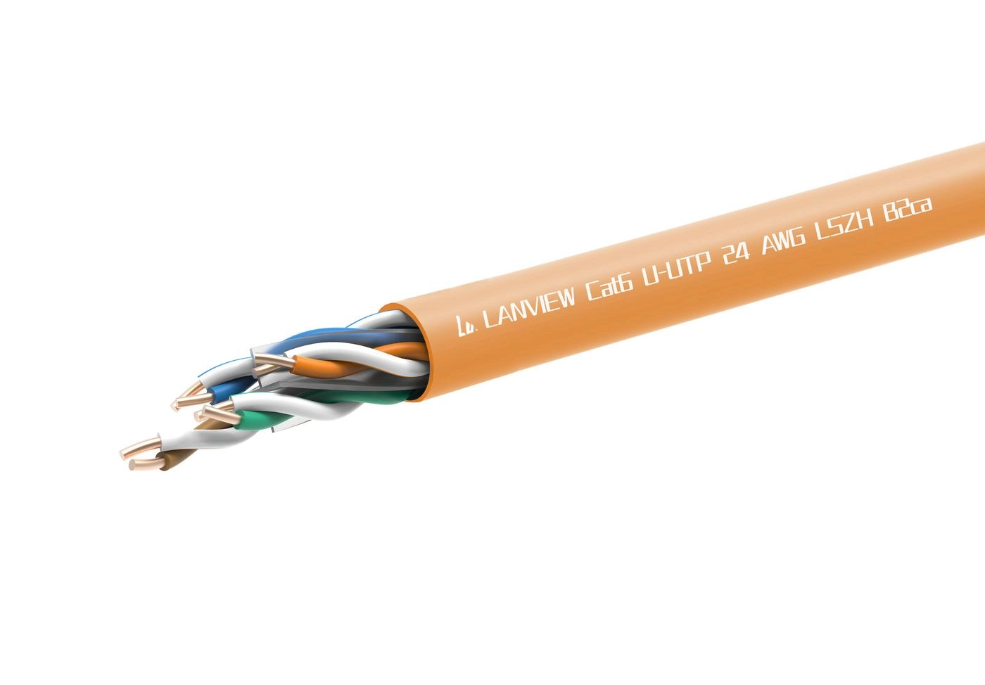 Lanview LVN122156 networking cable Orange 305