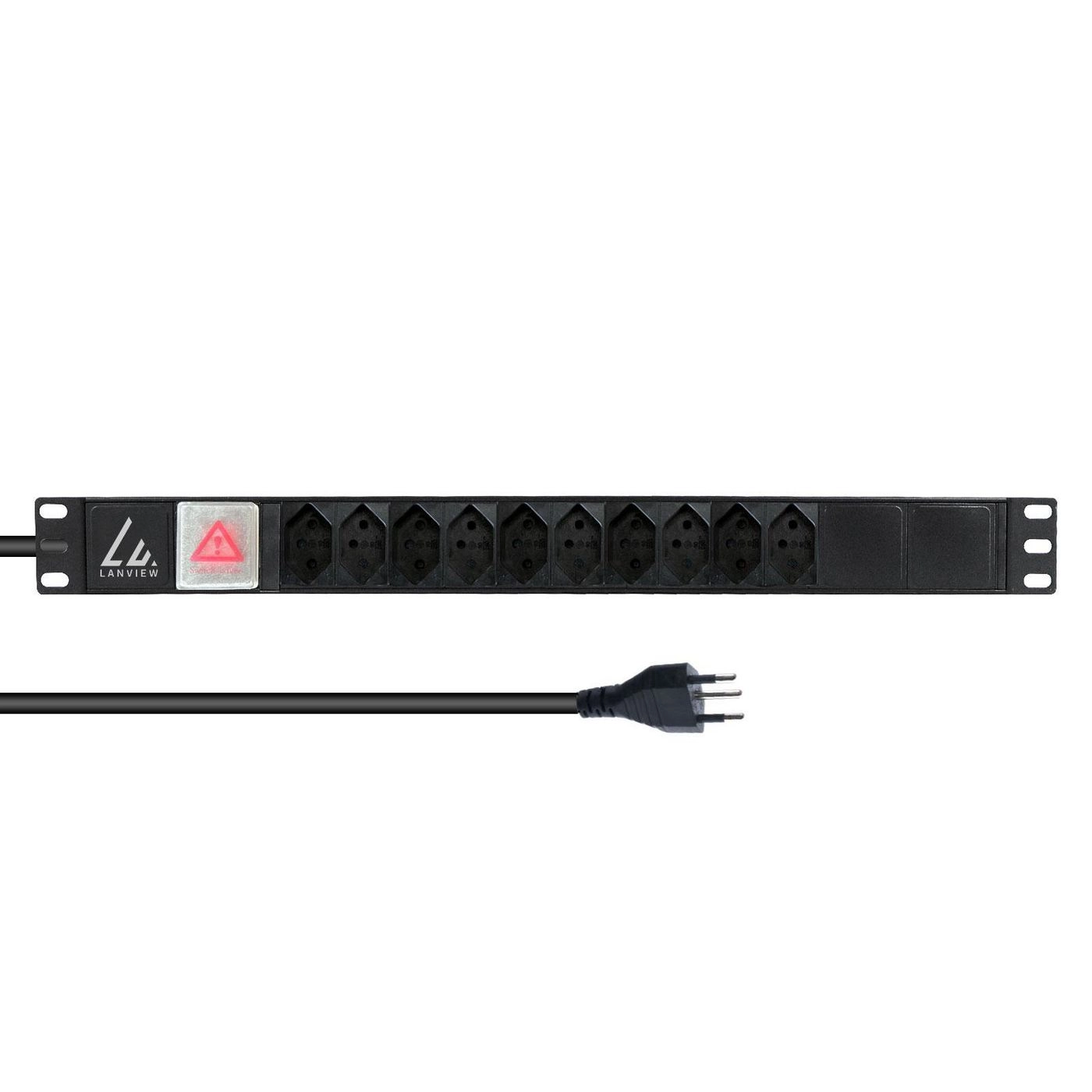 Lanview 19`` rack mount power strip