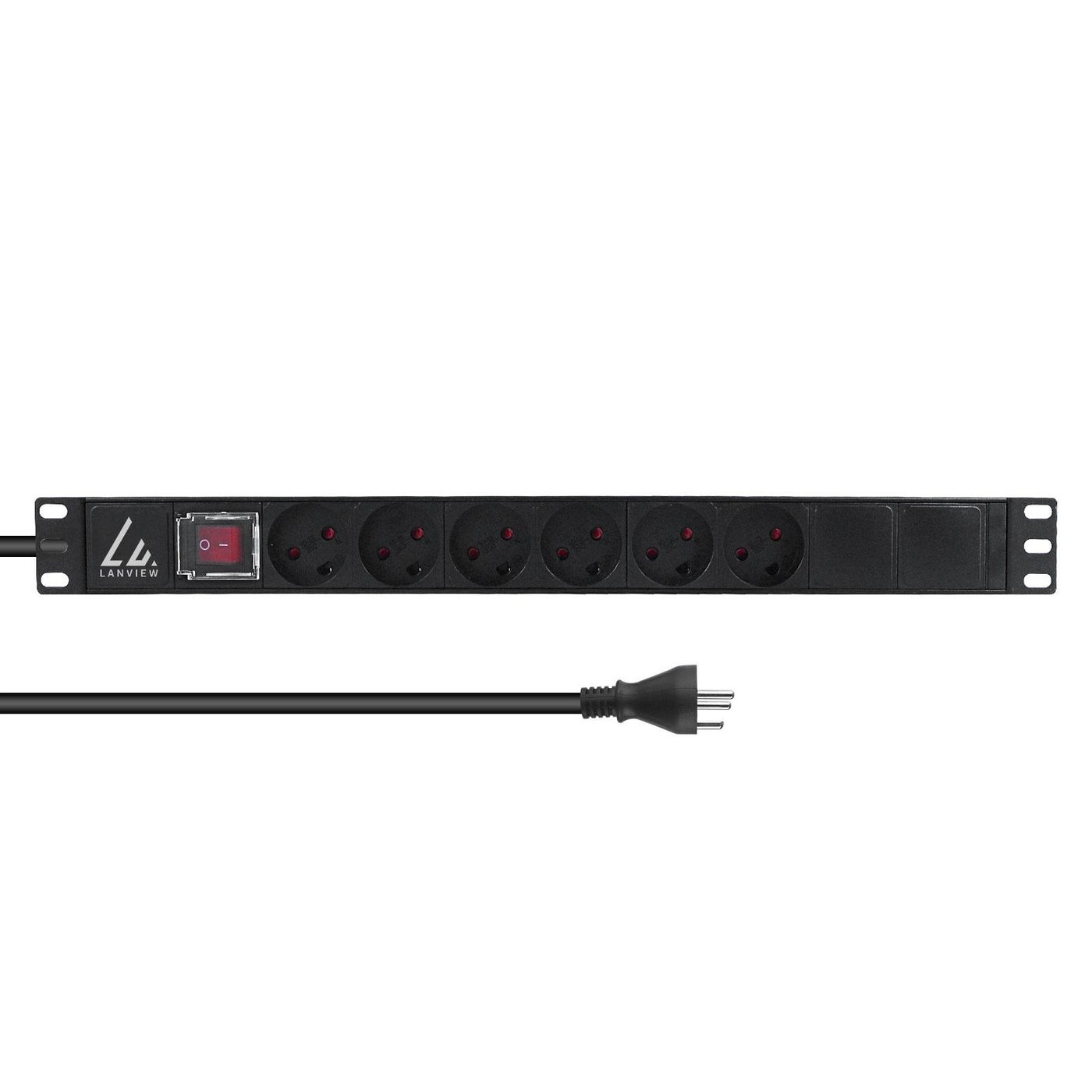 Lanview 19`` rack mount power strip