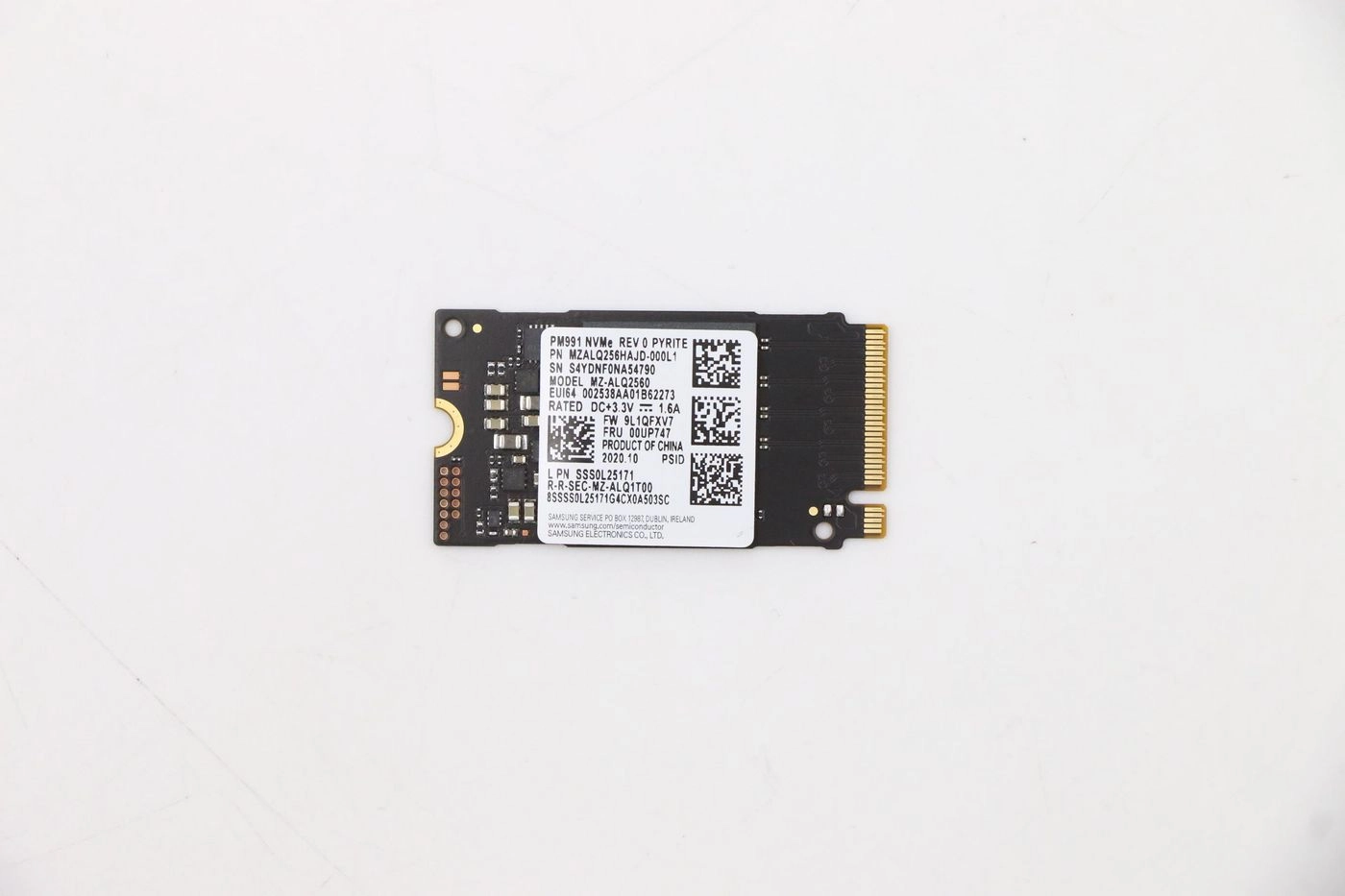 256 GB M.2 2242 PCIe NVMe SSD