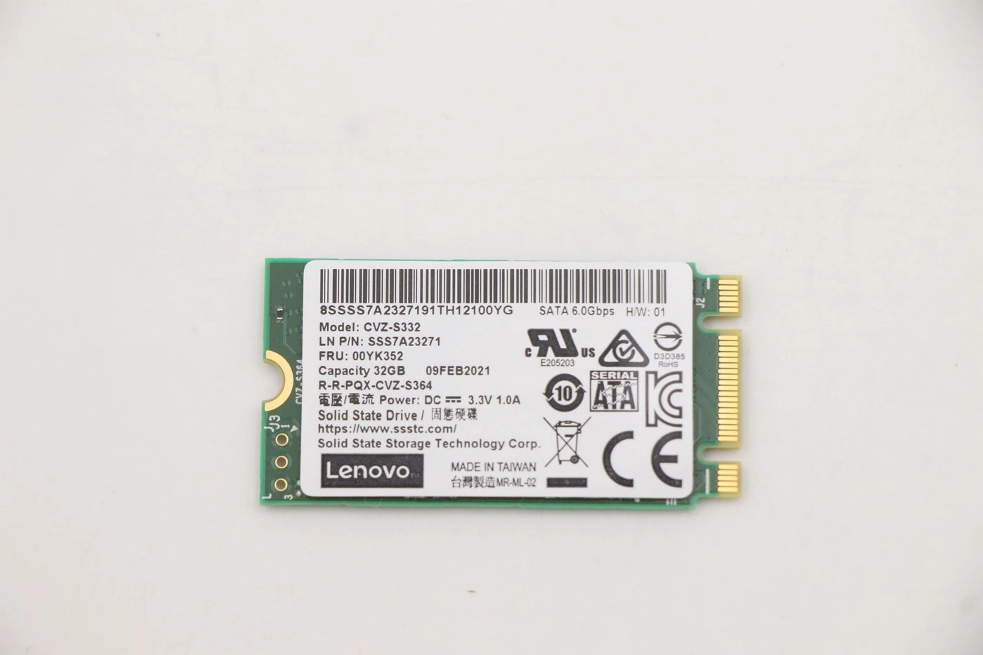 32GB SATA Boot M.2 SSD