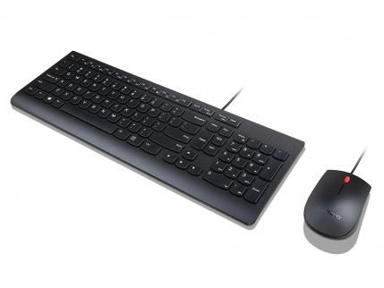 Lenovo 4X30L79897 tastatūra Pele iekļauta Universāls USB QWERTZ Vācu Melns