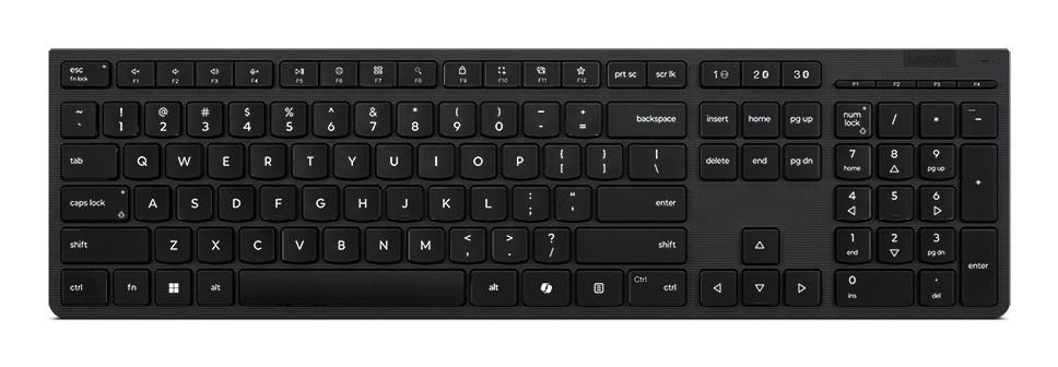 Lenovo 4Y41R64506 tastatūra Mājas/Biroja RF bezvadu sakari + Bluetooth Beļģijas, Franču Melns