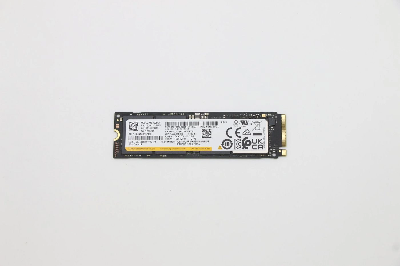 512 GB M.2 2280 PCIe NVMe SSD