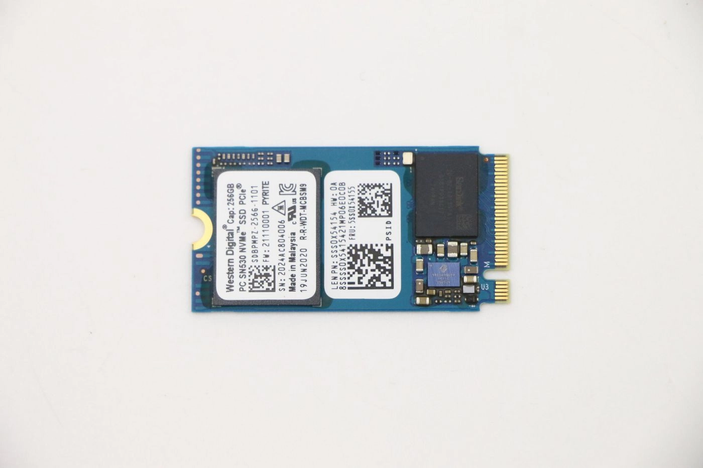 256GB PCIe NVMe M.2 2242 SSD