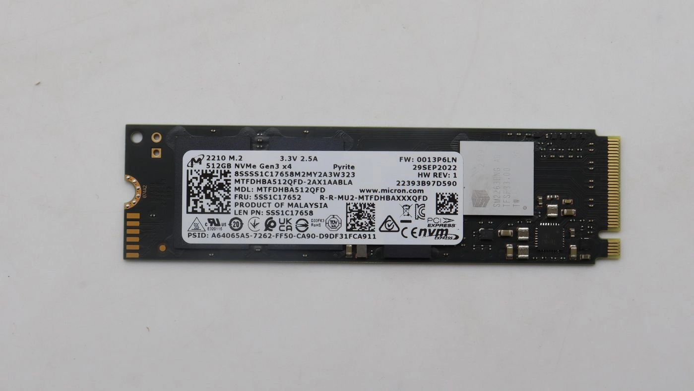 512 GB M.2 PCIe NVMe QLC SSD