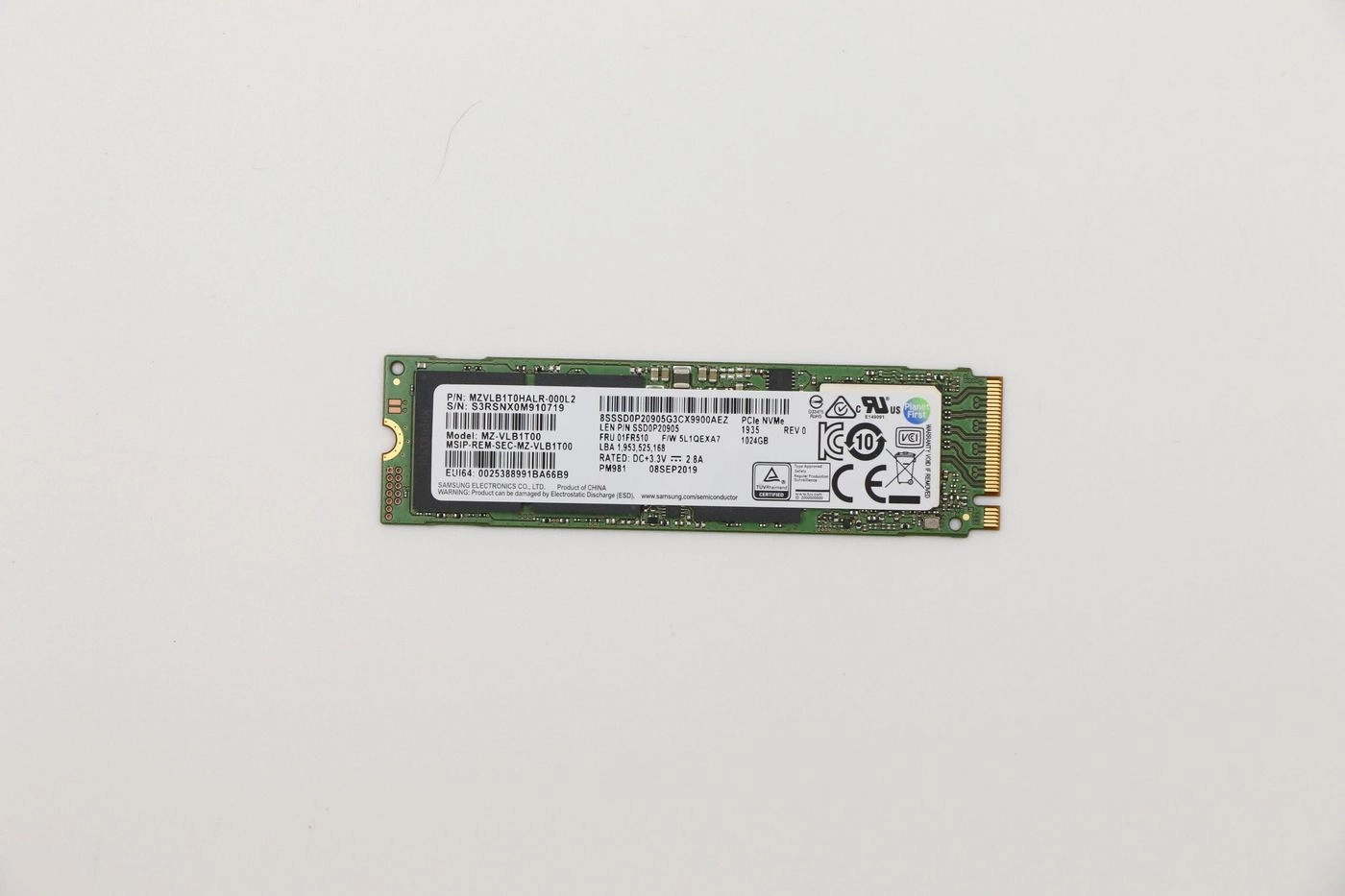 1TB PCIe M.2 NVMe SSD