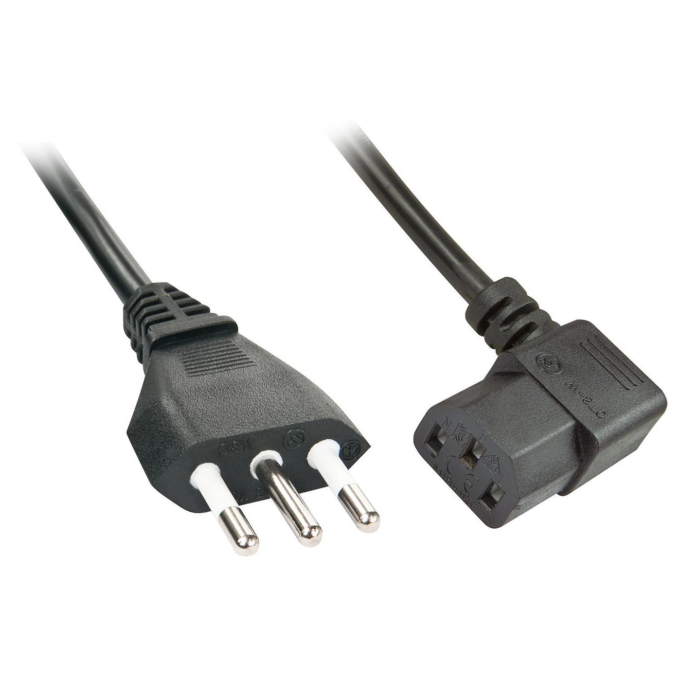 LINDY IEC power cable angled Italy