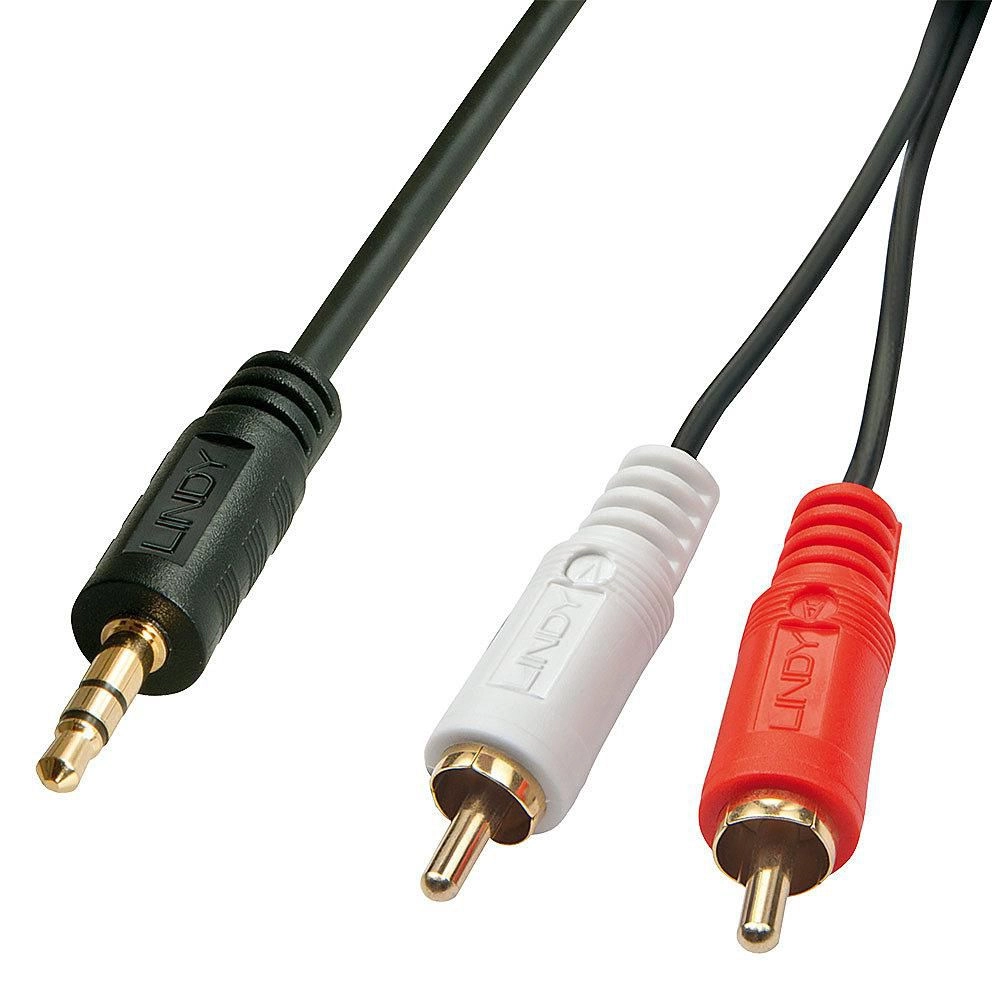 LINDY Audiokabel RCA 3.5mm/2m 2xRCA/3