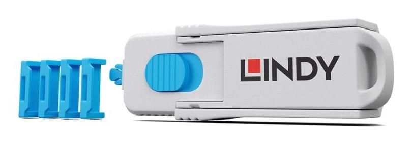 Lindy HDMI Port Blocker Kit  Blue