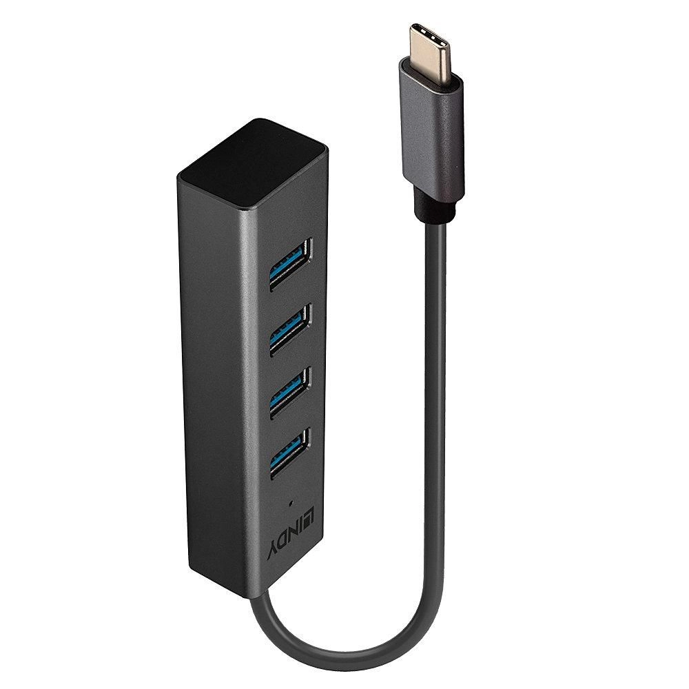 I/O HUB USB-C 4PORT/43325 LINDY 4002888433259